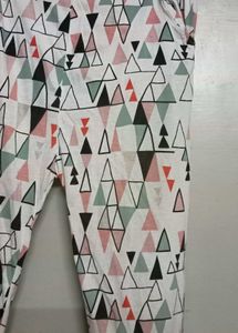 White Printed Small Triangle Jeggings