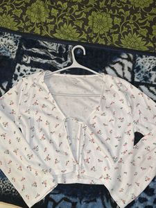 Floral Tie-Front Cardigan