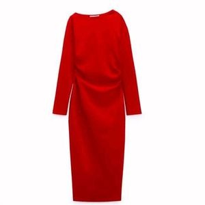 zara red dress
