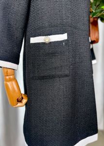 Chic Black &amp; White Tweed Dress