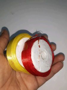 Ribbon on red and yellow colour..