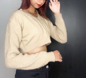 Cropped Knit Sweater