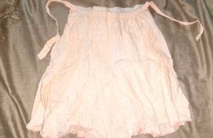 Pink Eyelet Tie Waist Skirt
