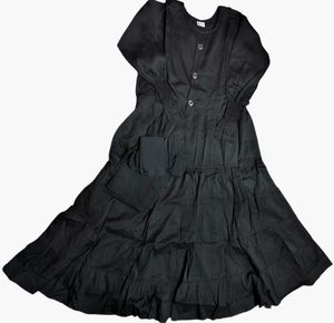 Black Unique Style Dubai Abaya Burqua 4 Pcs Set