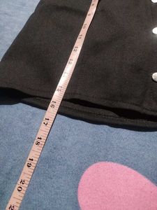 Chic Black Button-Front A-Line Mini Skirt