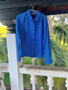 Blue Polka Dot Shirt