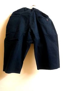 Mens Cotton Linen Jeans Half Paint