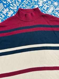 Bold Striped High Knock Sweater Top ♥️