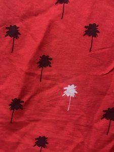 Zara Printed Red Shirt