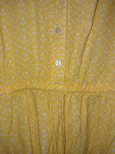 Yellow Floral Print Dress
