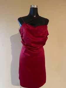 Satin Dress Red
