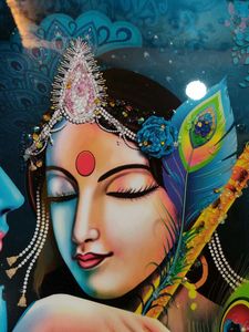 Framed Krishna &amp; Radha Art