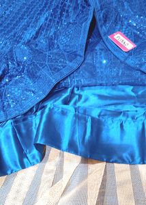 Blue Net Lehenga