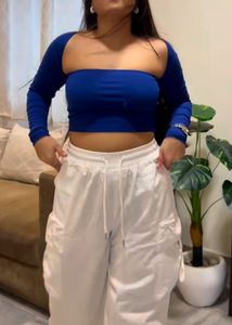 Blue Crop Top
