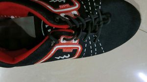 Black & Red "Tracking" Sneakers