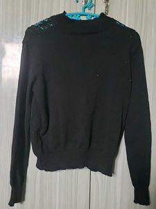 Urbanic Lace-trimmed Knit Pullover