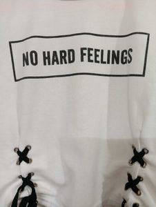 Cute White Graphic Crop Top