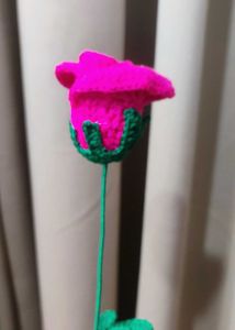 Crochet Pink Rose