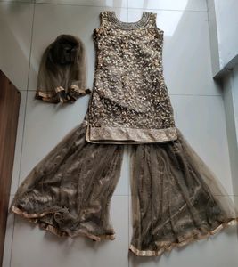 Full Ghera Sharara Kurta Set