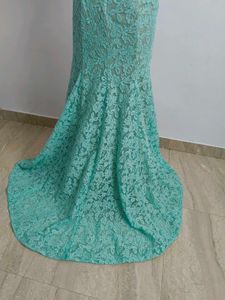 Mint Lace Mermaid Gown