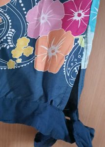 Blue Tie Up Top