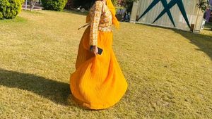 Unique Haldi lehenga