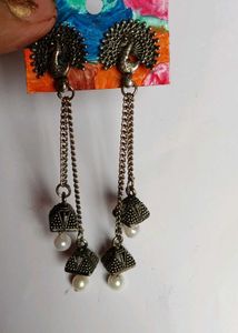 Peacock Jhumka Earrings