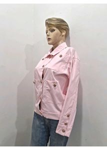 Korean Pink Button-Down Jacket