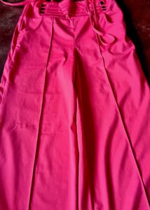 Pink Wide Leg Pants