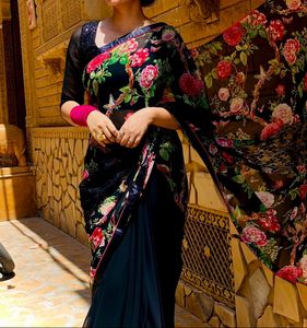 Floral Print Saree