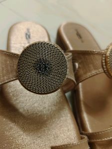 Gold Ethnic Sandals