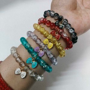 Bow Charm Beaded Bracelets