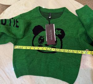 Cute Green Panda Sweater
