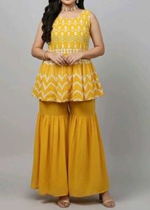Party Wear Sharara With Chunni