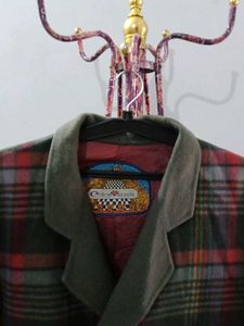 Vintage Plaid Wool Blazer