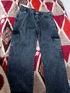 Zara Cargo Wide Leg Jeans