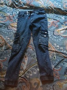 Boys Denim Cargo Pants