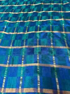 Checks Saree For Wedding