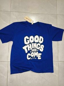 Blue Graphic Print Tee