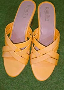 Yellow Clear Heels