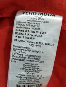 Beautiful Red Top- Vero moda