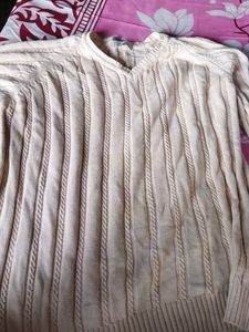 Cream Full Sleev Sweater