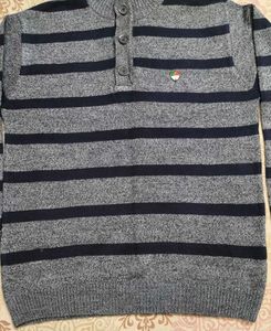 Striped Buttoned Sweater