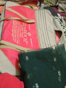 Green Beautiful Dress Only One Time Wear
