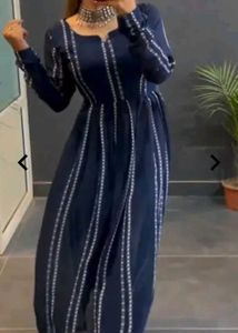 Elegant Blue Printed Kurta