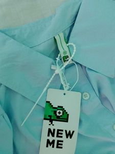 Newme Blue Fitted Shirt Women