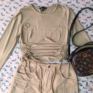 Aesthetic Olive Crop Top