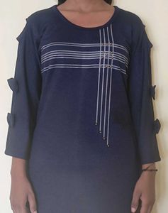 Navy Blue Top with Detail