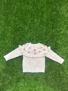 Topshop Polka Dot Ruffle Sweater