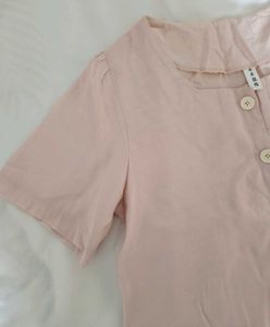 Casual Pink Crop Top